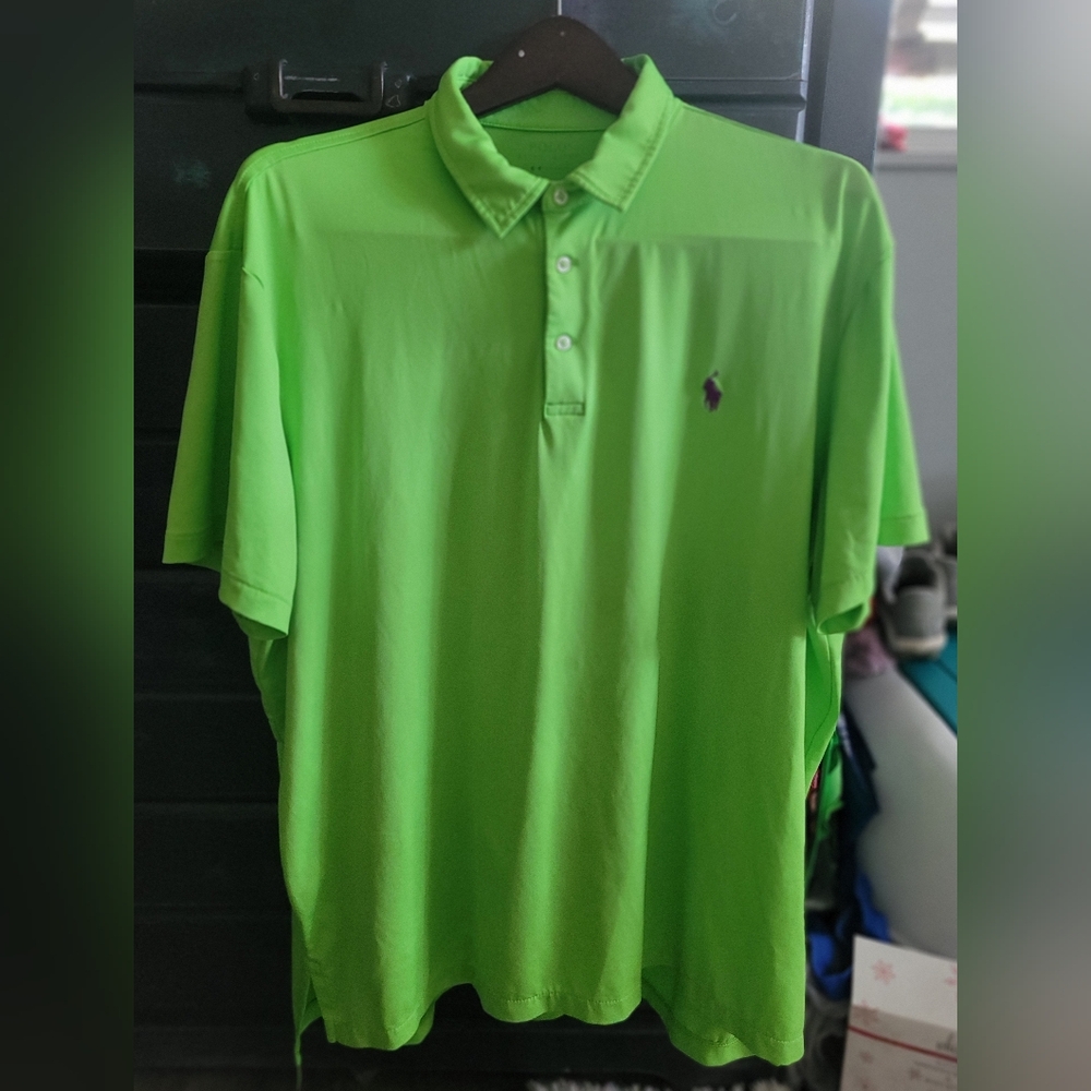 Polo by Ralph Lauren Neon Green Short Sleeve Performace Polo